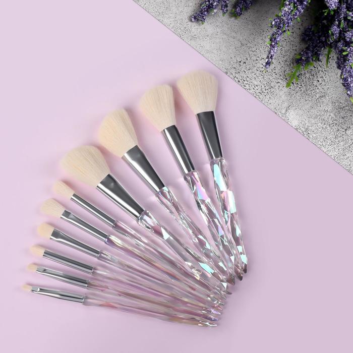 Набор кистей для макияжа «Luminous», 10 предметов, PVC-чехол, цвет прозрачный/бежевый
Набор кистей для макияжа «Luminous», 10 предметов, PVC-чехол, цвет прозрачный/бежевый