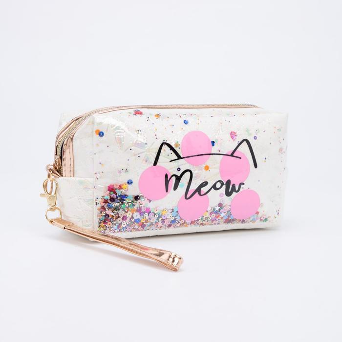 Косметичка на молнии, с ручкой, цвет белый
Косметичка на молнии, с ручкой, цвет белый