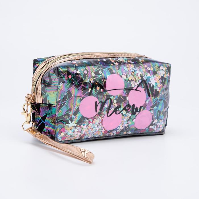 Косметичка на молнии, с ручкой, цвет чёрный
Косметичка на молнии, с ручкой, цвет чёрный