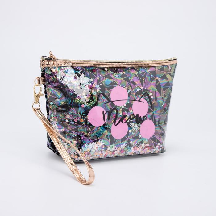 Косметичка на молнии, цвет чёрный 
Косметичка на молнии, цвет чёрный