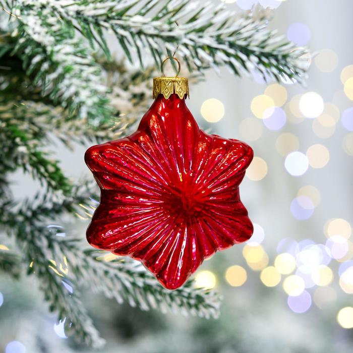 Ёлочная игрушка "Красная звезда", 10.5 см, стекло
Ёлочная игрушка "Красная звезда", 10.5 см, стекло