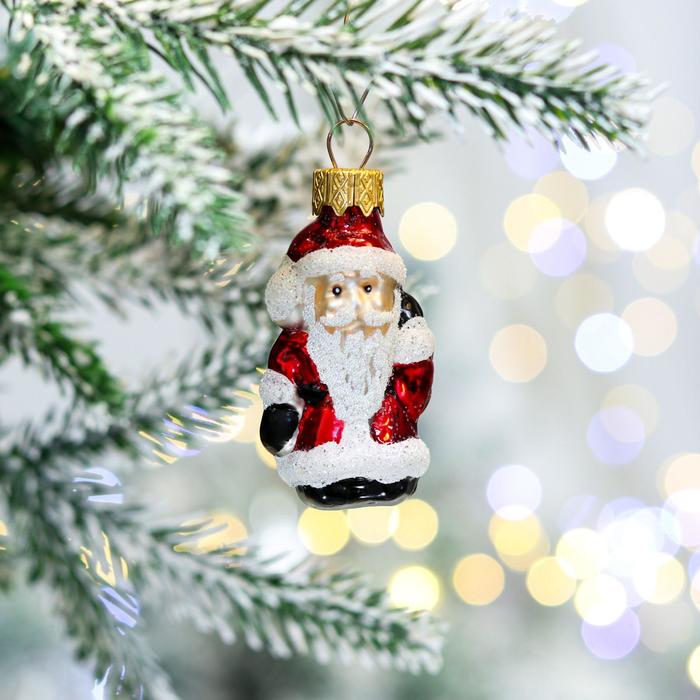 Ёлочная игрушка "Санта Клаус с мешком", 7.5 см, стекло
Ёлочная игрушка "Санта Клаус с мешком", 7.5 см, стекло