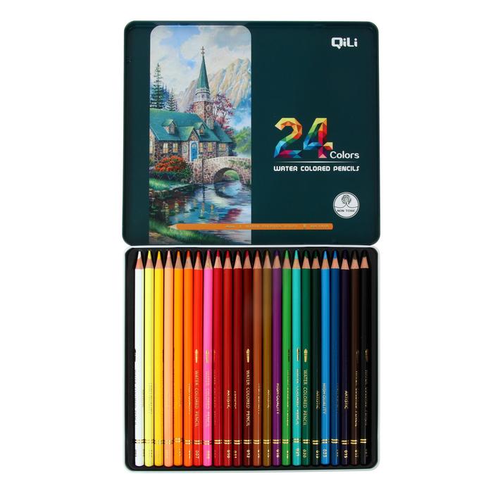 Карандаши акварельные, 24 цвета, в металлической коробке
Карандаши акварельные, 24 цвета, в металлической коробке