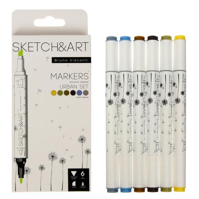 Набор художественных маркеров 6 цветов SKETCH ART "Архитектурный"
Набор художественных маркеров 6 цветов SKETCH ART "Архитектурный"