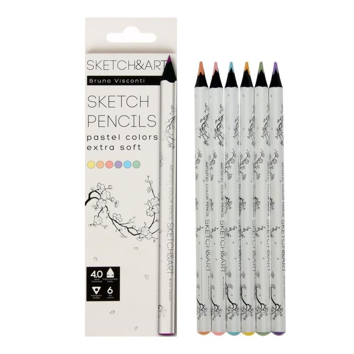 Карандаши 6 цветов SKETCH ART "Пастельные", утолщённые
Карандаши 6 цветов SKETCH ART "Пастельные", утолщённые