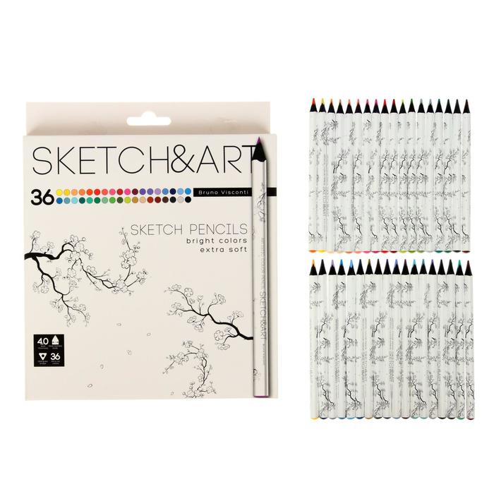Карандаши 36 цветов SKETCH ART, утолщённые
Карандаши 36 цветов SKETCH ART, утолщённые