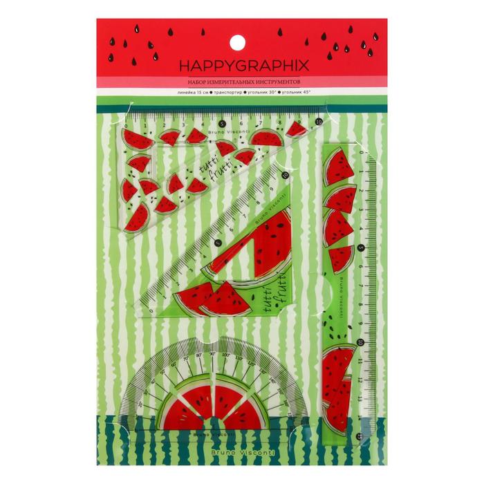 Набор чертёжный 5 предметов HappyGraphix "Арбуз"
Набор чертёжный 5 предметов HappyGraphix "Арбуз"