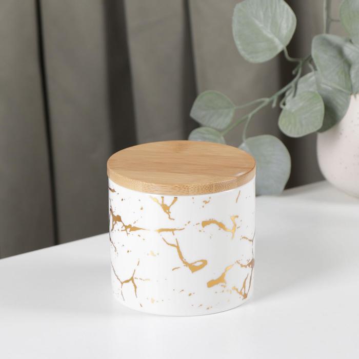 Банка для сыпучих продуктов Gold, 450 мл, цвет белый
Банка для сыпучих продуктов Gold, 450 мл, цвет белый