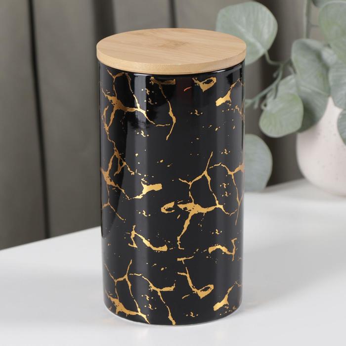 Банка для сыпучих продуктов Gold, 1 л, цвет чёрный
Банка для сыпучих продуктов Gold, 1 л, цвет чёрный