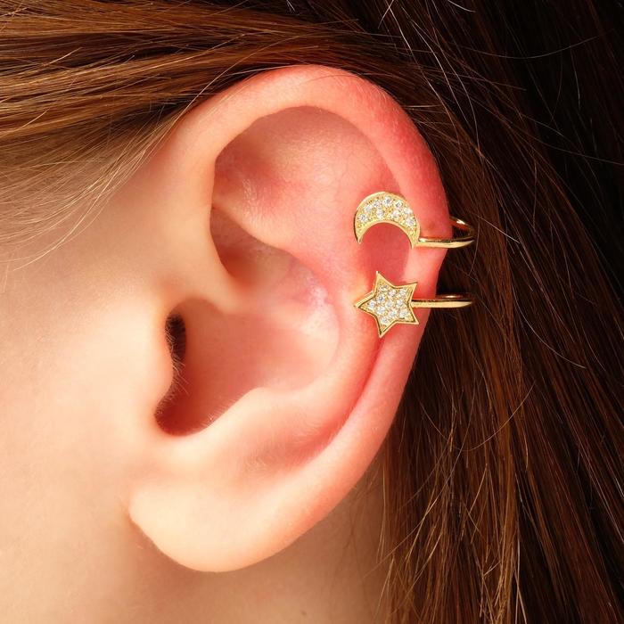 Серьга "Каффа" звезда и полумесяц, цвет белый в золоте
Серьга "Каффа" звезда и полумесяц, цвет белый в золоте