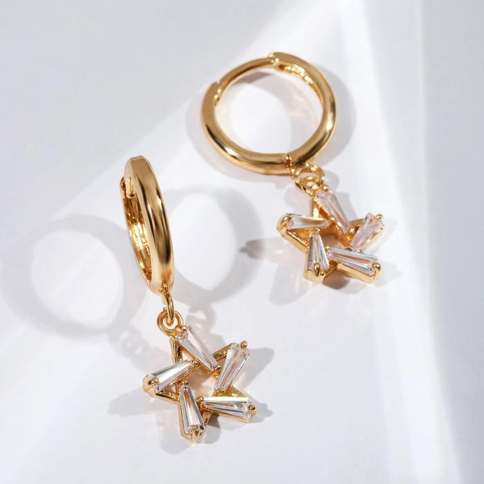 Серьги со стразами "Сказка" звёзды, цвет белый в золоте
Серьги со стразами "Сказка" звёзды, цвет белый в золоте