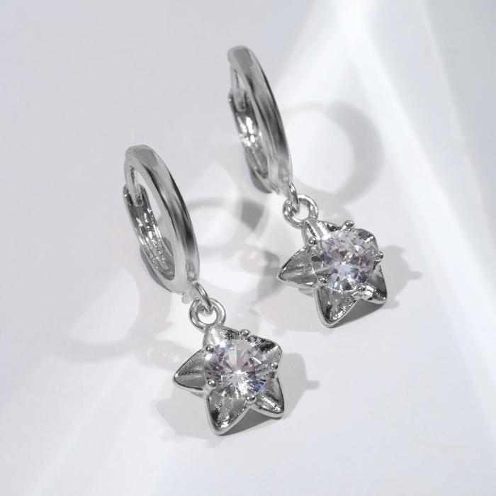 Серьги со стразами "Сказка" сияние звезды, цвет белый в серебре
Серьги со стразами "Сказка" сияние звезды, цвет белый в серебре