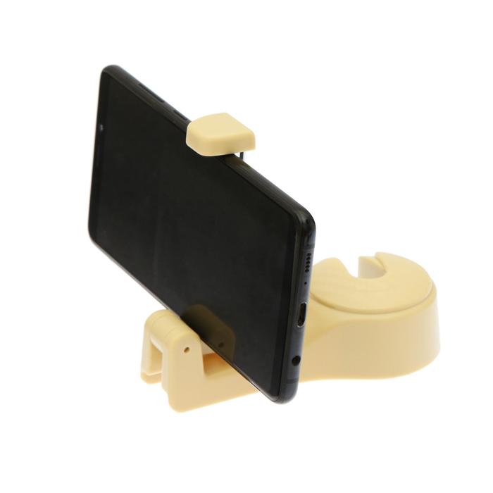 Вешалка-крючок на подголовник с держателем телефона, бежевый
Вешалка-крючок на подголовник с держателем телефона, бежевый