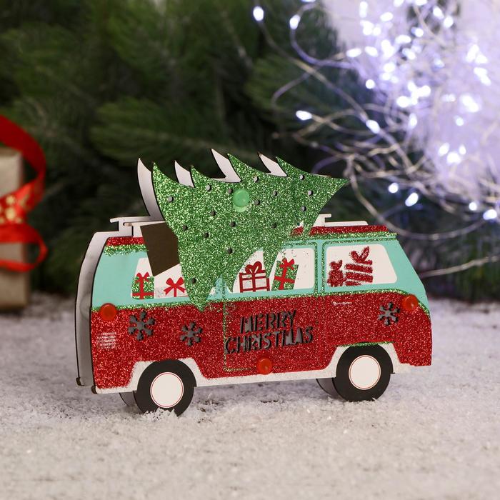 Украшение ёлочное "Новогодний автобус" 10,5х16,5 см 
Украшение ёлочное "Новогодний автобус" 10,5х16,5 см