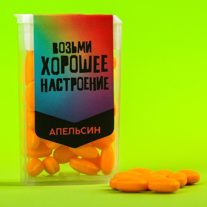 Драже в банке «Возьми хорошее настроение», апельсин, 15 г.
Драже в банке «Возьми хорошее настроение», апельсин, 15 г.