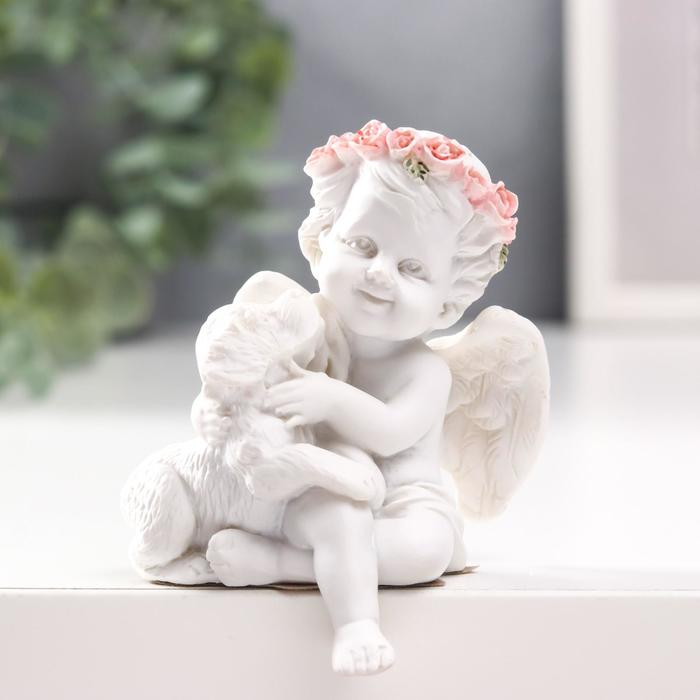 Сувенир полистоун "Белоснежный ангел в розовом венке, с щенком" 8х6,5х5 см
Сувенир полистоун "Белоснежный ангел в розовом венке, с щенком" 8х6,5х5 см