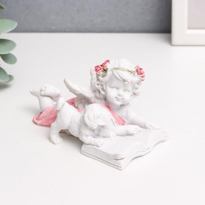 Сувенир полистоун "Белоснежный ангел в розовом венке, читает с щенком" 5,7х11х5,7 см
Сувенир полистоун "Белоснежный ангел в розовом венке, читает с щенком" 5,7х11х5,7 см