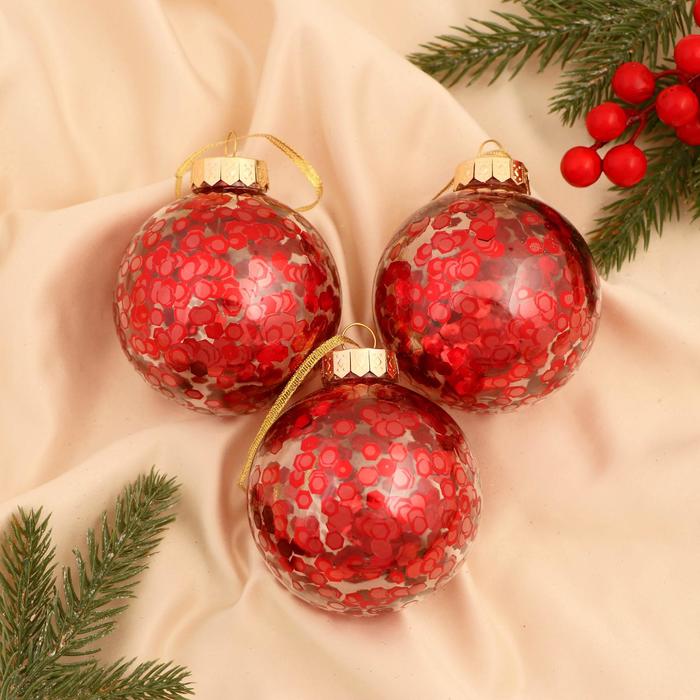 Набор шаров пластик d-8 см, 3 шт "Праздничное настроение круги" красный
Набор шаров пластик d-8 см, 3 шт "Праздничное настроение круги" красный