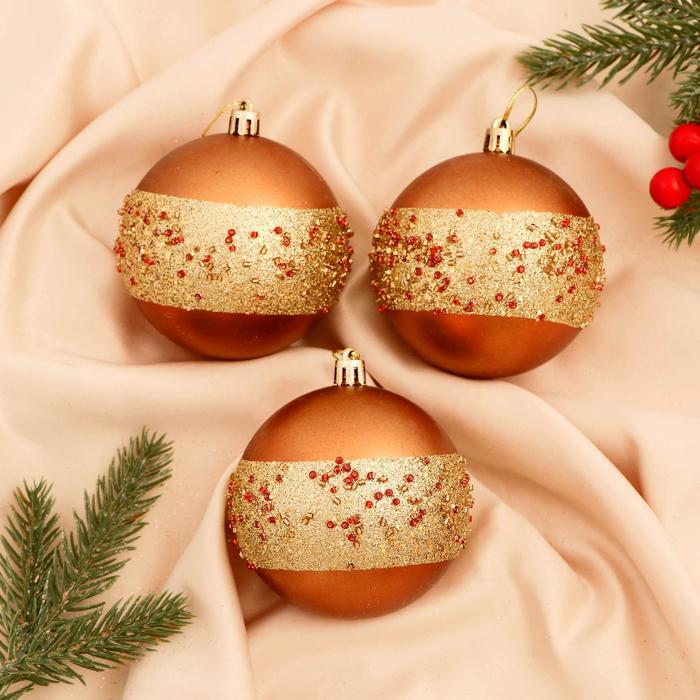 Набор шаров пластик d-8 см, 3 шт "Поясок глазури"
Набор шаров пластик d-8 см, 3 шт "Поясок глазури"