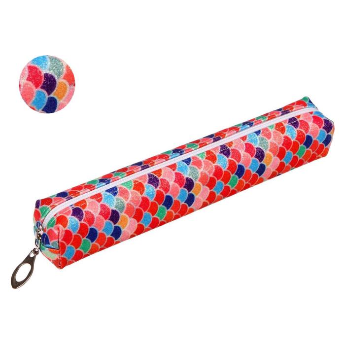 Пенал мягкий, тубус, 30 х 185 мм, Just For Fun, с глиттерной сверкающей поверхностью