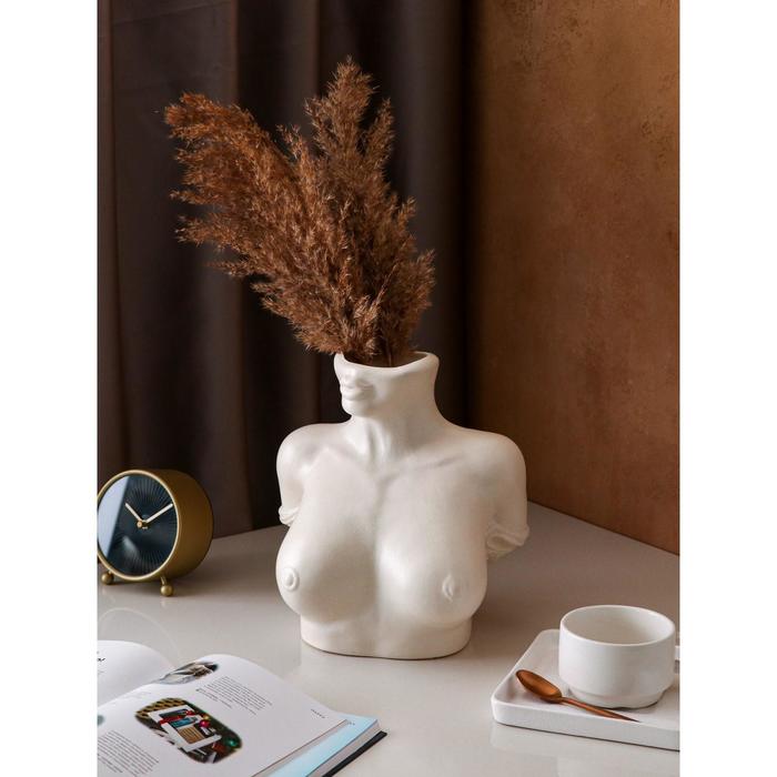 Ваза керамическая "Тело женщины", настольная, белая матовая, 26 см
Ваза керамическая "Тело женщины", настольная, белая матовая, 26 см
