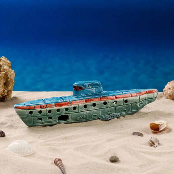 Декорация для аквариума "Подводная лодка", синяя, 34х4х9 см
Декорация для аквариума "Подводная лодка", синяя, 34х4х9 см