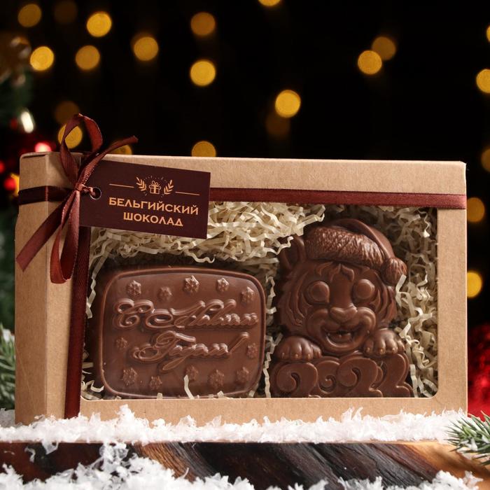 Шоколадная фигурка 2в1 "С новым годом +Тигрёнок 2022", 160 г
Шоколадная фигурка 2в1 "С новым годом +Тигрёнок 2022", 160 г