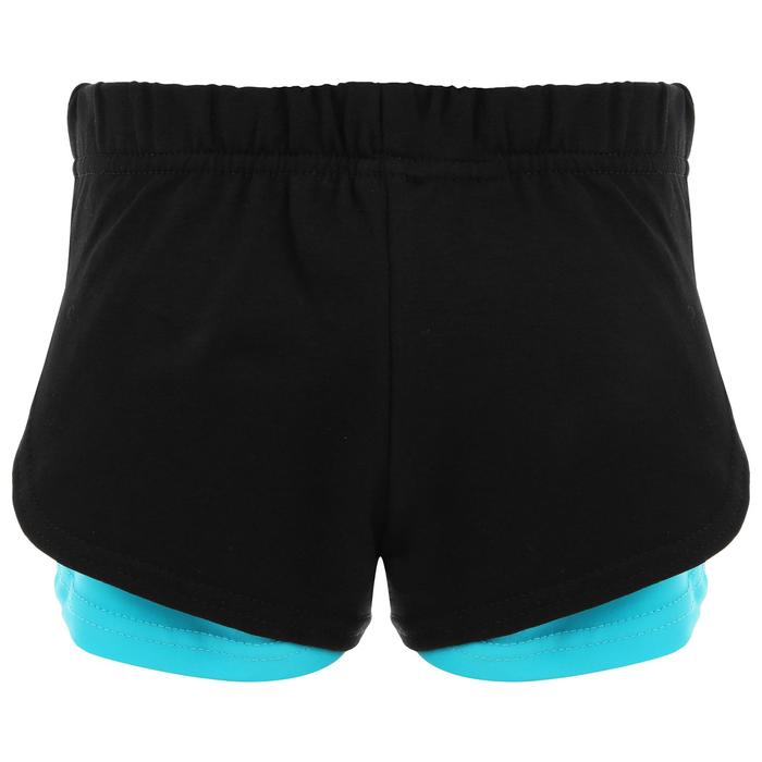 Шорты х/б для гимнастики и танцев, двойные, цвет чёрный/голубой, размер 44
Шорты х/б для гимнастики и танцев, двойные, цвет чёрный/голубой, размер 44