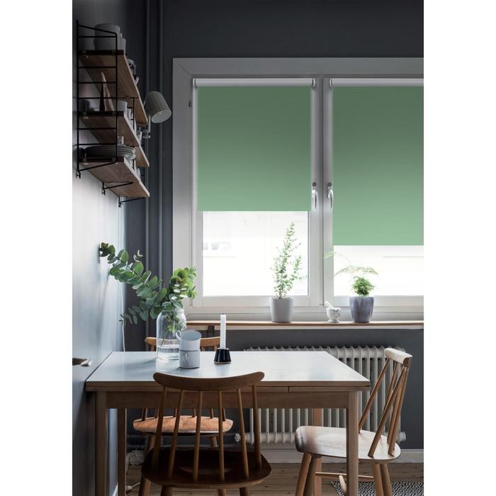 фото Рулонная штора blackout lux, 200х175 см, цвет изумруд эскар