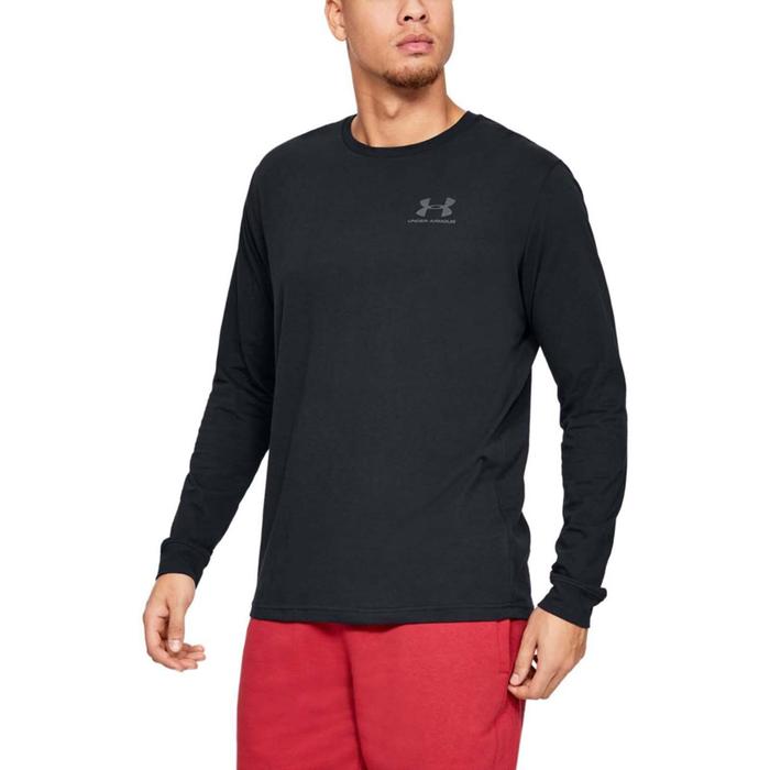 фото Лонгслив мужской under armour sportstyle left chest ls tee, размер 46-48 (1329585-001)