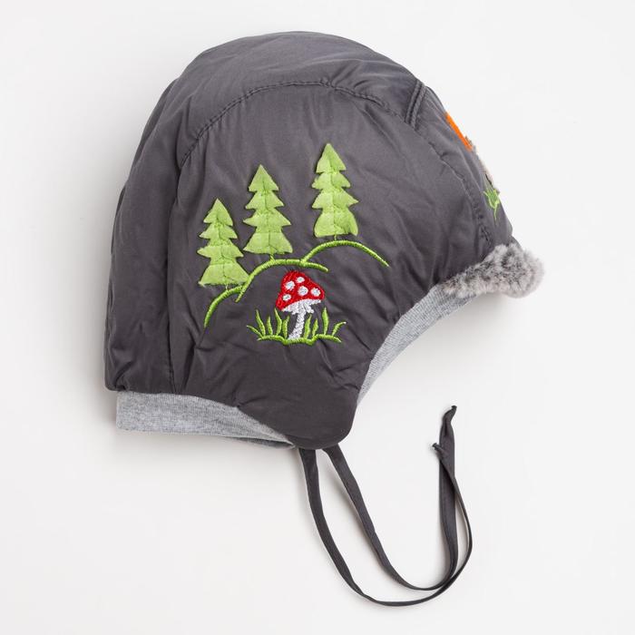 Шапка «Ёжик» для мальчика, цвет серый, размер 46 
Шапка «Ёжик» для мальчика, цвет серый, размер 46