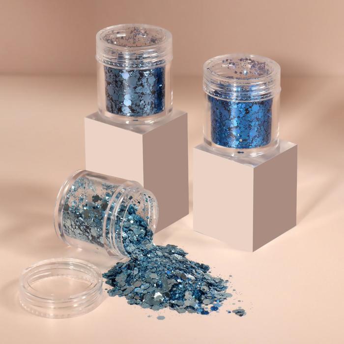 Блёстки для декора «Лазурное сияние», крупные/мелкие, набор 3 баночки
Блёстки для декора «Лазурное сияние», крупные/мелкие, набор 3 баночки