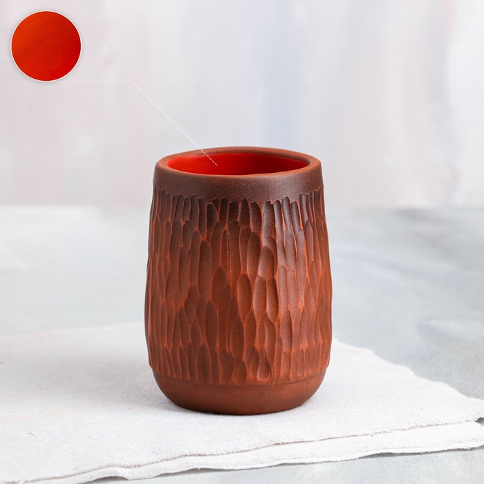 Стакан "Резной", красный, красная глина, 0.4 л 
Стакан "Резной", красный, красная глина, 0.4 л