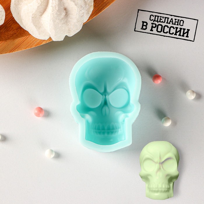 Силиконовая форма «Череп», 5×3,4 см, толщина 1,8см, цвет прозрачный
Силиконовая форма «Череп», 5×3,4 см, толщина 1,8см, цвет прозрачный