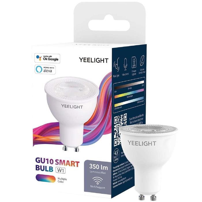 Умная лампочка Yeelight Smart bulb, GU10, 6 Вт, 350 Лм, 1700–6500 K
Умная лампочка Yeelight Smart bulb, GU10, 6 Вт, 350 Лм, 1700–6500 K
