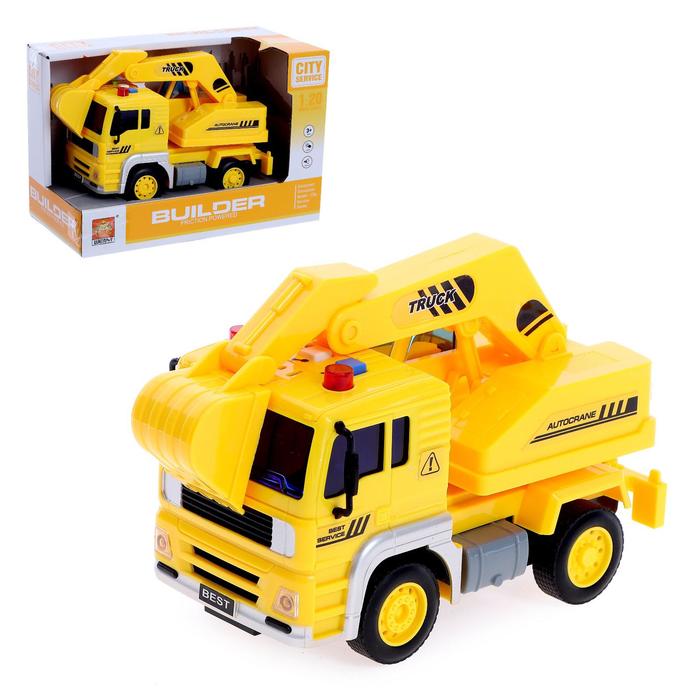 Машина инерционная «Кран», 1:20, свет и звук
Машина инерционная «Кран», 1:20, свет и звук