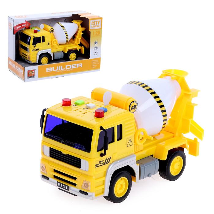 Машина инерционная «Бетон», 1:20, свет и звук
Машина инерционная «Бетон», 1:20, свет и звук