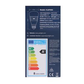 Умная LED-лампочка Yeelight Smart LED Bulb W3, E26/E27, 8 Вт, 1000 Лм, 1700–6500 K
Умная LED-лампочка Yeelight Smart LED Bulb W3, E26/E27, 8 Вт, 1000 Лм, 1700–6500 K