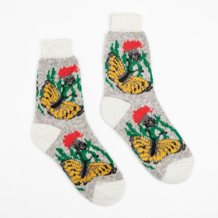 Носки женские шерстяные «Бабочка с цветком», цвет серый, размер 25
Носки женские шерстяные «Бабочка с цветком», цвет серый, размер 25