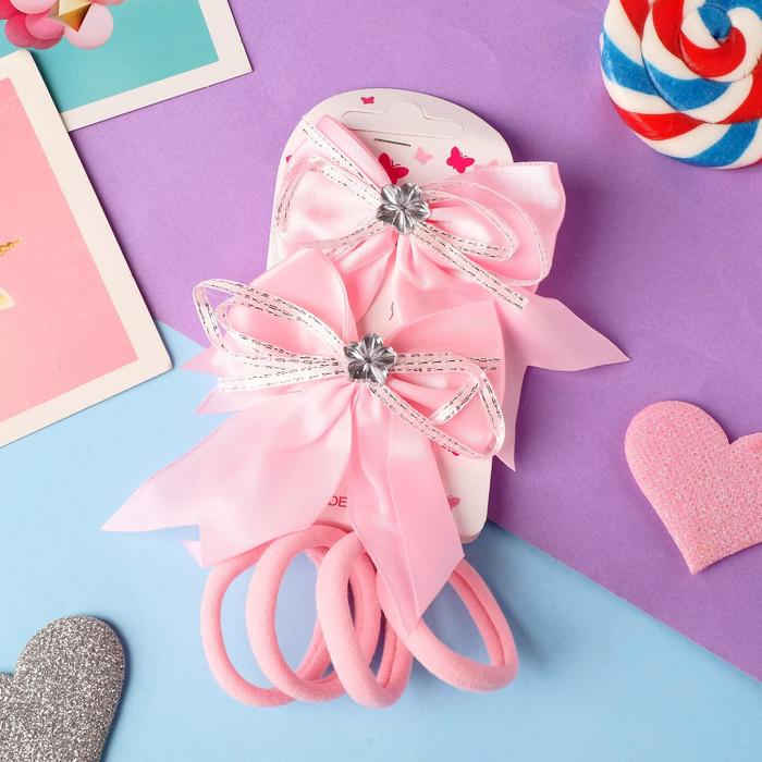 Набор для волос "Алексия" (4 резинки, 2 зажима) бантик изысканность, 7х7 см, розовый
Набор для волос "Алексия" (4 резинки, 2 зажима) бантик изысканность, 7х7 см, розовый