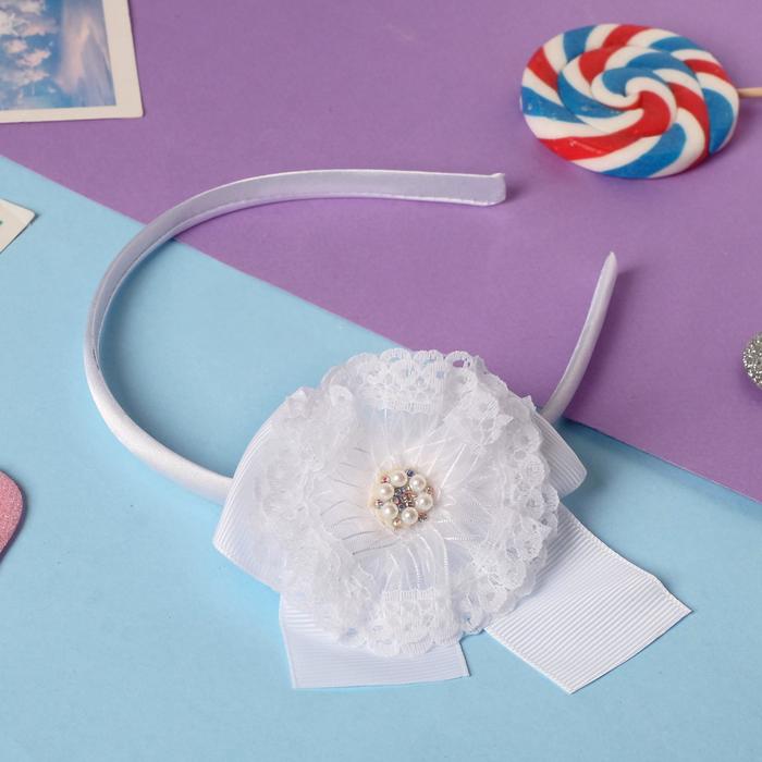 Ободок для волос "Июлия" кружево сверкание, 8х6 см, белый
Ободок для волос "Июлия" кружево сверкание, 8х6 см, белый
