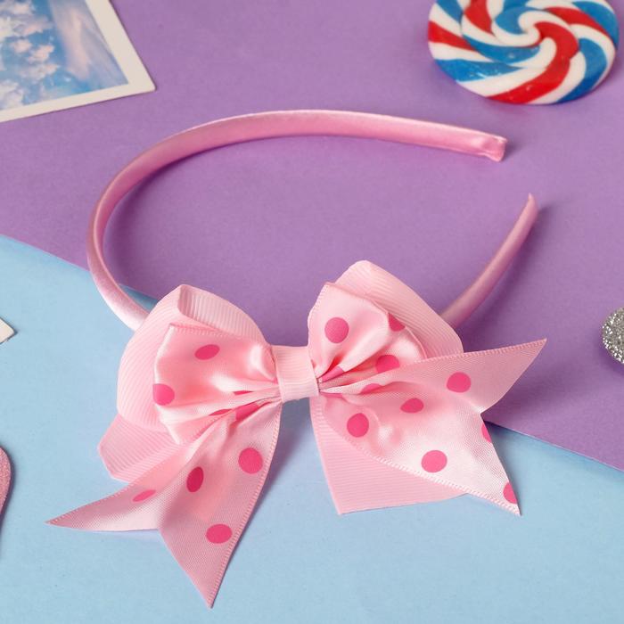 Ободок для волос "Камалия" классика горох, 9х5 см, розовый
Ободок для волос "Камалия" классика горох, 9х5 см, розовый