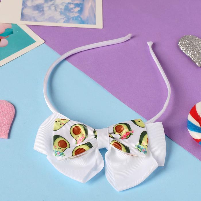 Ободок для волос "Дружные авокадики" двойной бант, 0,5 см, белый
Ободок для волос "Дружные авокадики" двойной бант, 0,5 см, белый