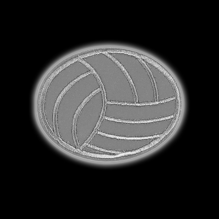 фото Светоотражающая термонаклейка «мяч», 6,5 × 5,2 см, цвет серый арт узор
