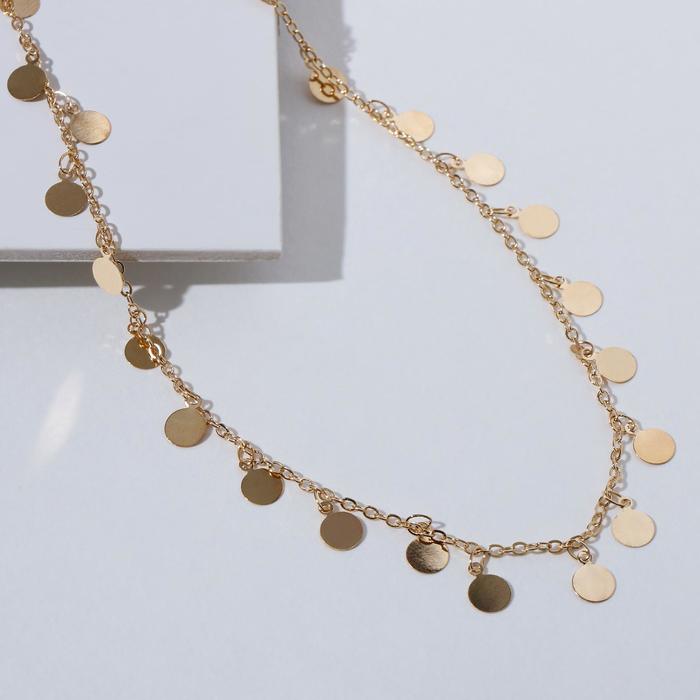 Чокер "Металлика" диски висячие, цвет золото, L=30
Чокер "Металлика" диски висячие, цвет золото, L=30