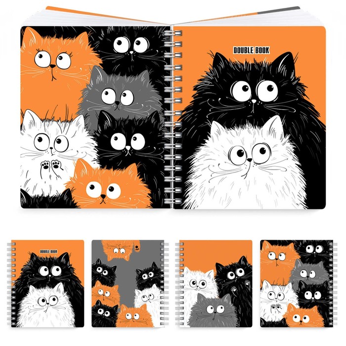 Тетрадь А5, 100 листов, с двойным блоком в клетку/линейку, на гребне «Пушистики», обложка ПВХ, блок 65 г/м²
Тетрадь А5, 100 листов, с двойным блоком в клетку/линейку, на гребне «Пушистики», обложка ПВХ, блок 65 г/м²