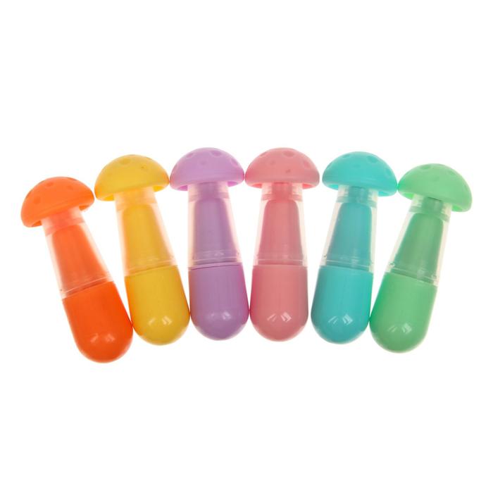 Набор маркеров-текстовыделителей фигурных скошенных "Грибы - пастель", 6 цветов, 5 мм
Набор маркеров-текстовыделителей фигурных скошенных "Грибы - пастель", 6 цветов, 5 мм