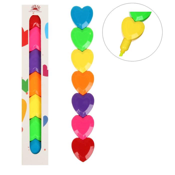 Набор маркеров-текстовыделителей фигурных скошенных "Сердечки", 6 цветов, 5 мм
Набор маркеров-текстовыделителей фигурных скошенных "Сердечки", 6 цветов, 5 мм