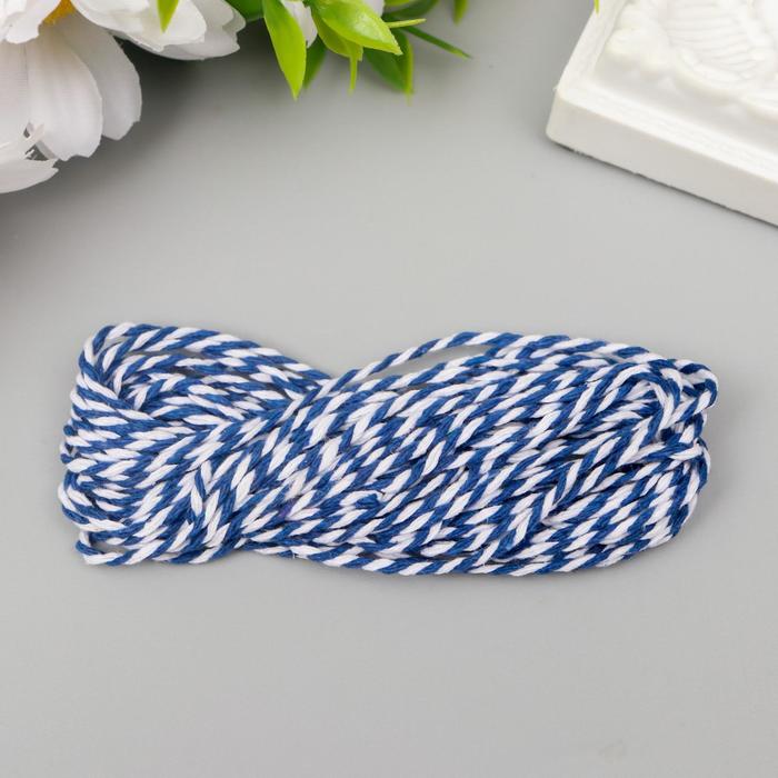 Хлопковый меланжевый шнур "Fabrika Decoru" 5 м, белый с синим.
Хлопковый меланжевый шнур "Fabrika Decoru" 5 м, белый с синим.