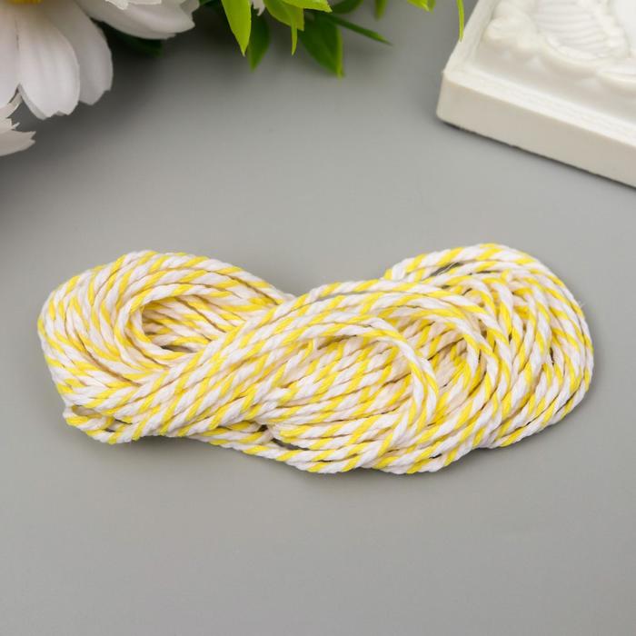 Хлопковый меланжевый шнур "Fabrika Decoru" 5 м, белый с желтым
Хлопковый меланжевый шнур "Fabrika Decoru" 5 м, белый с желтым